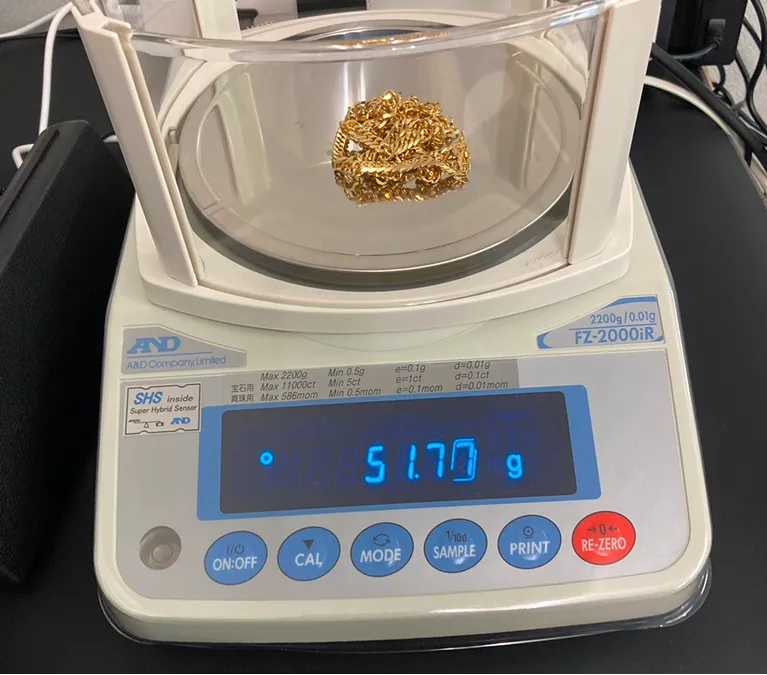 K18喜平ネックレス 6面カットダブル 51.7g 60cm