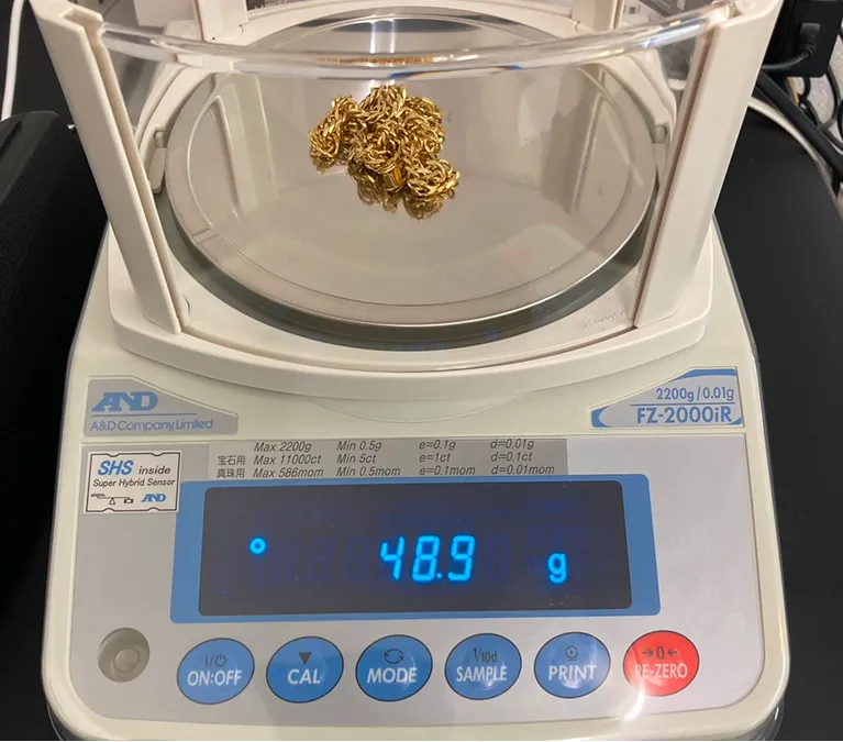 K18喜平ネックレス 6面カットダブル 48.8g 50cm