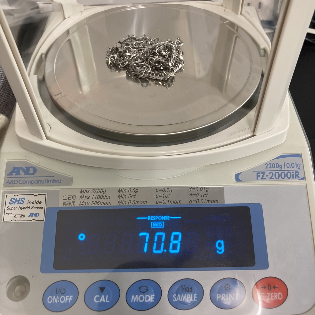 Pt850 喜平ネックレス 6面ダブル