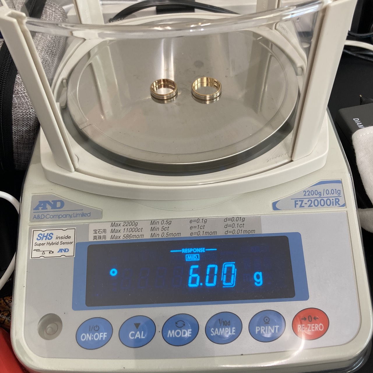 Pt900:K18コンビ ペアリング　6g