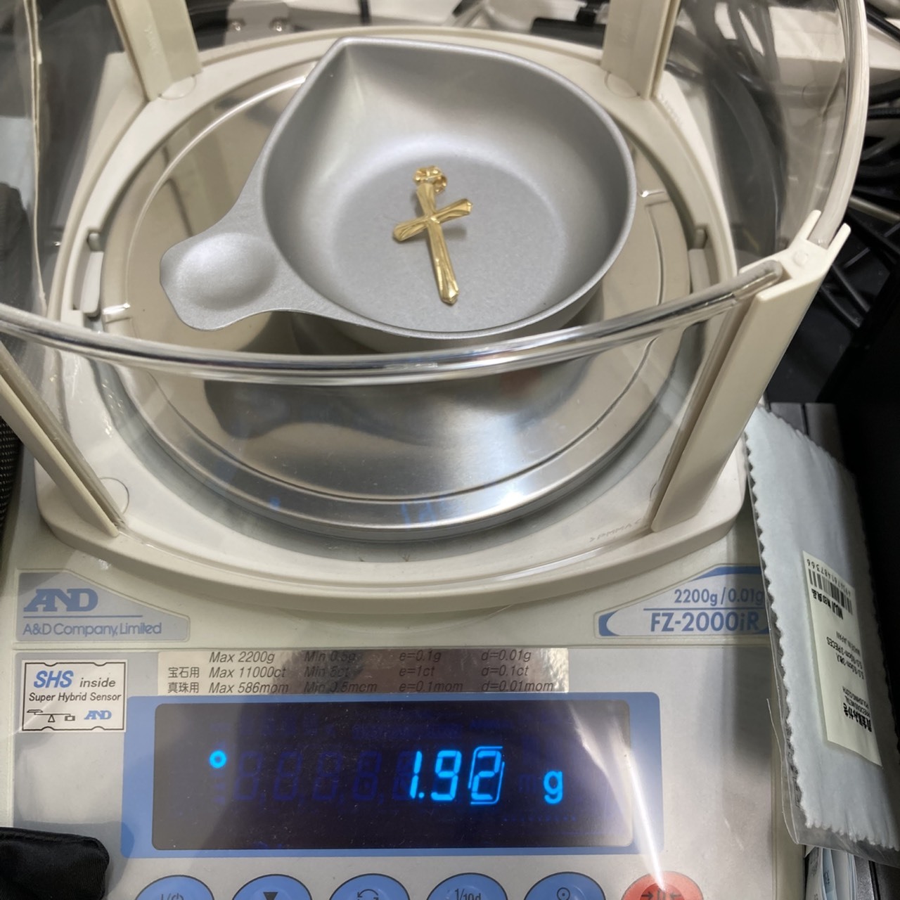 K18中空クロス型トップ 1.92g